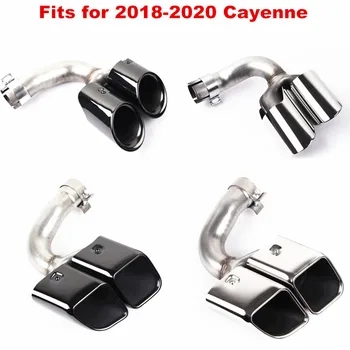 

STAINLESS STEEL CAR EXHAUST TIP MUFFLER TIP MUFFLER PIPE FOR 2018-2020 CAYENNE GTS Style TURBO Style