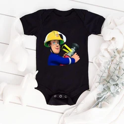 Pompier Sam Enfants Bébé Barboteuses Mode Pop Bande Dessinée Nouveau Né Bébé Garçon Vêtements À Manches Courtes Body Doux Bébé Fille Onesies Dropship 
