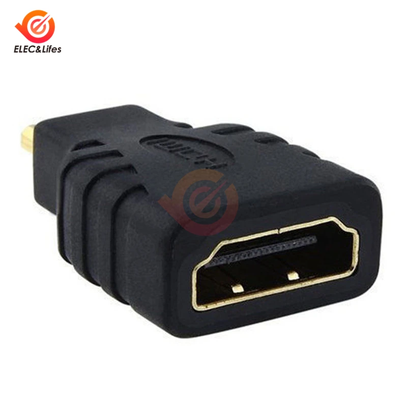 2 шт. HDMI адаптер Micro HDMI Женский штепсельный преобразователь, адаптер Разъем для HD камеры lcd tv