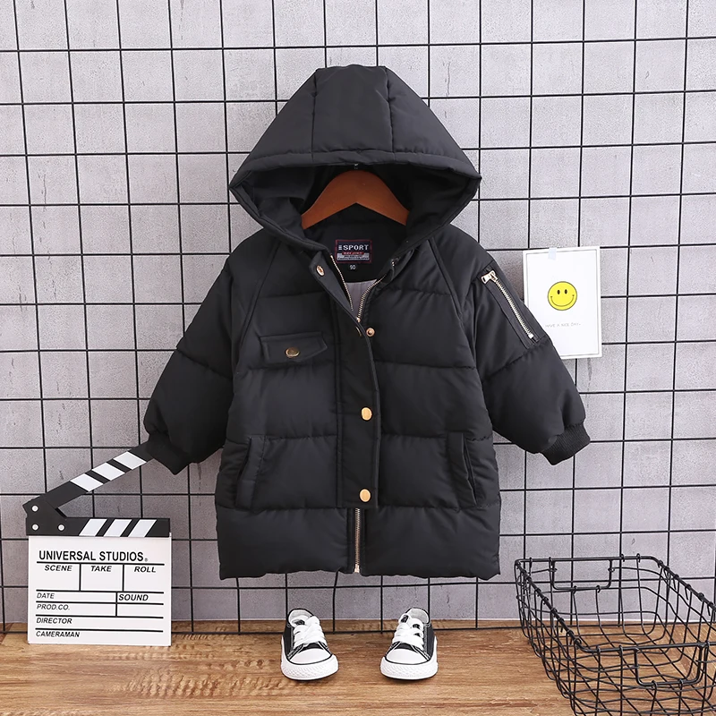 

Winter Jacket Boys Overalls Children's Warm Cotton Jacket Baby Boy Winter Parkas For Child Clothes Kids Outerwear&Coats