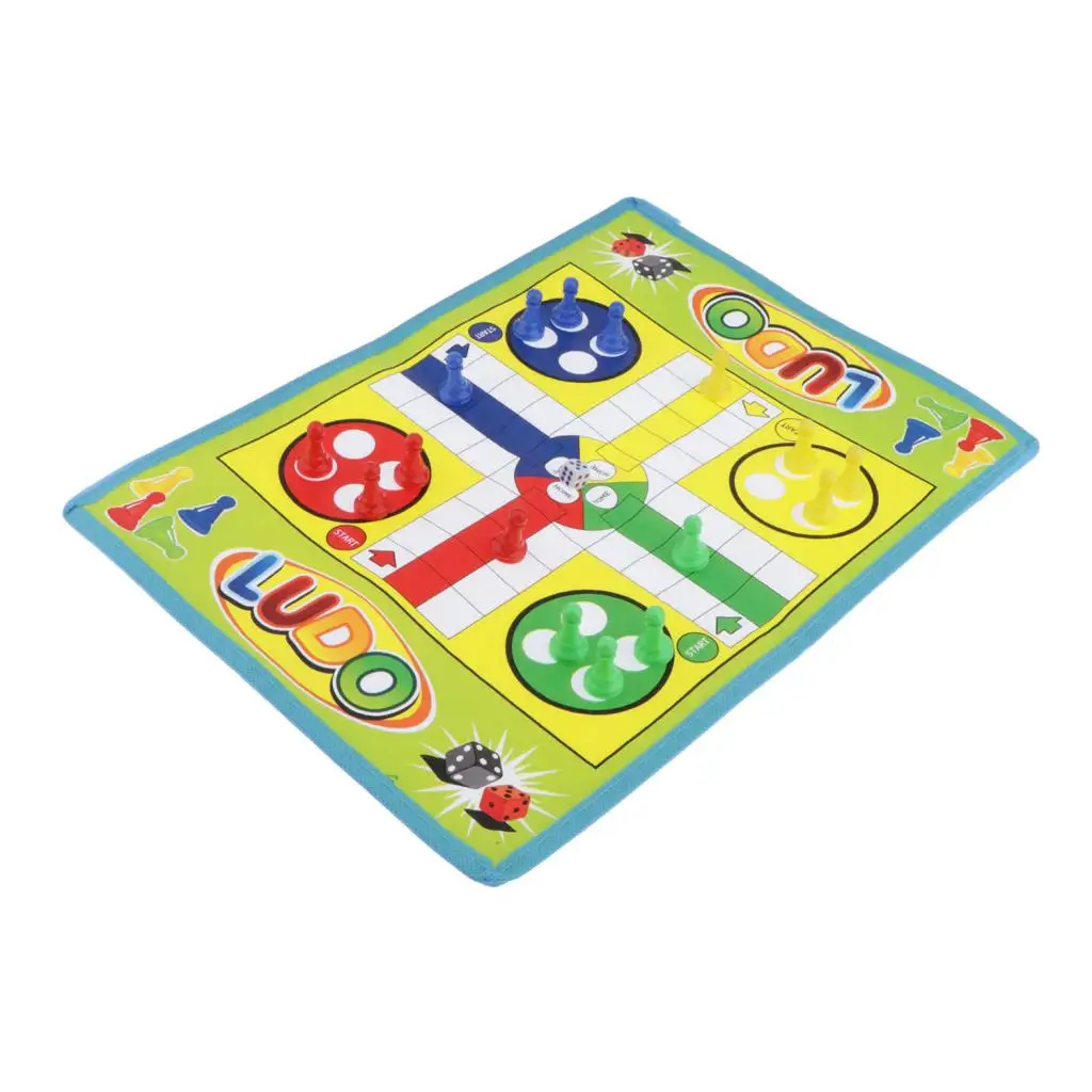 Flying Ludo Chess Game Folded Chessboard For Kids Parent Chess Board Game