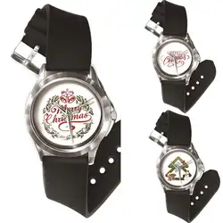 Рождественские Модные наручные часы с принтом оленя, модные часы унисекс, часы с круглым циферблатом, аналоговые кварцевые наручные часы в