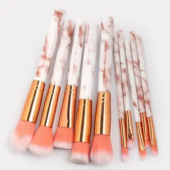 

10PC Nylon Fiber Brush Marbling Texture Brushes Face Foundation Powder Eyeshadow Eye Blending Marble Makeup Brush Maquiagem