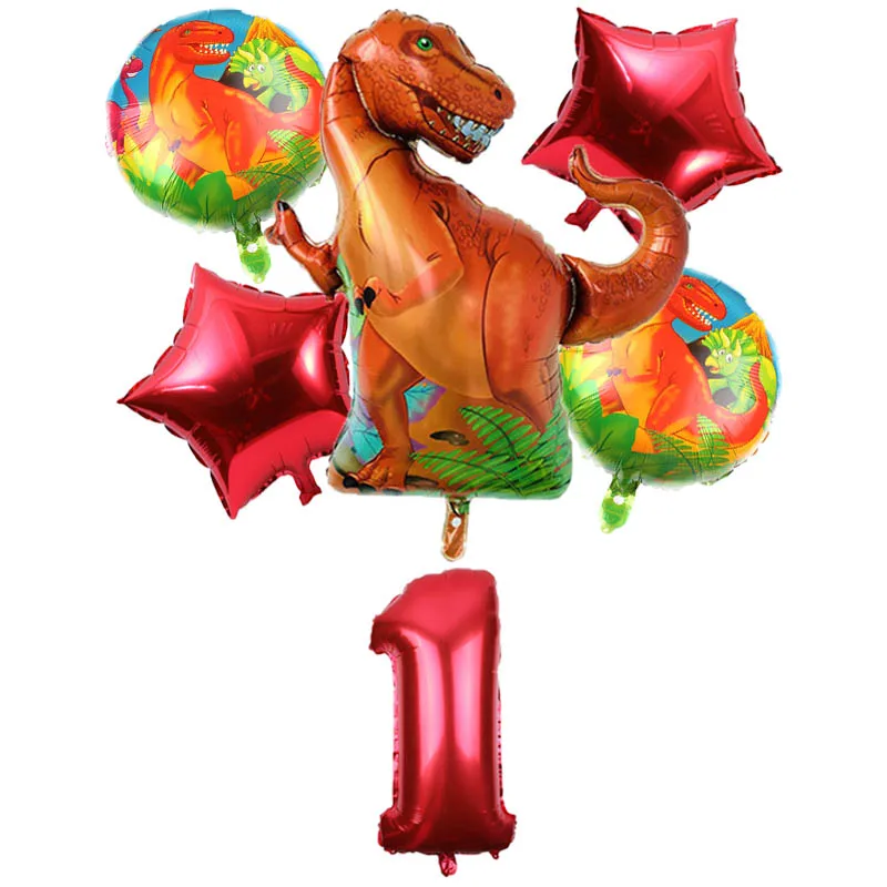 6 шт. воздушные шары из фольги динозавра 32 дюйма воздушный шарик на день рождения ребенка вечерние украшения мир Юрского периода животные Дети игрушки воздушный шар - Цвет: Насыщенный сапфировый
