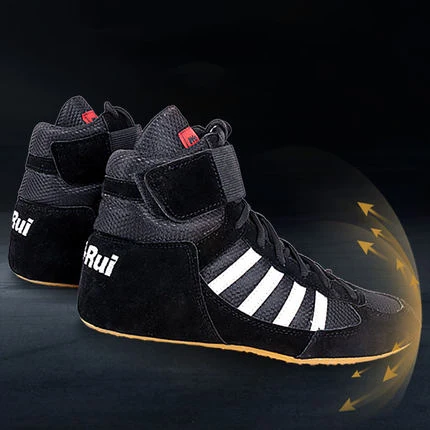 [TB04]Boxing shoes men's low to help Sanda shoes high to help fighting training wrestling ankle boots boots boxing s