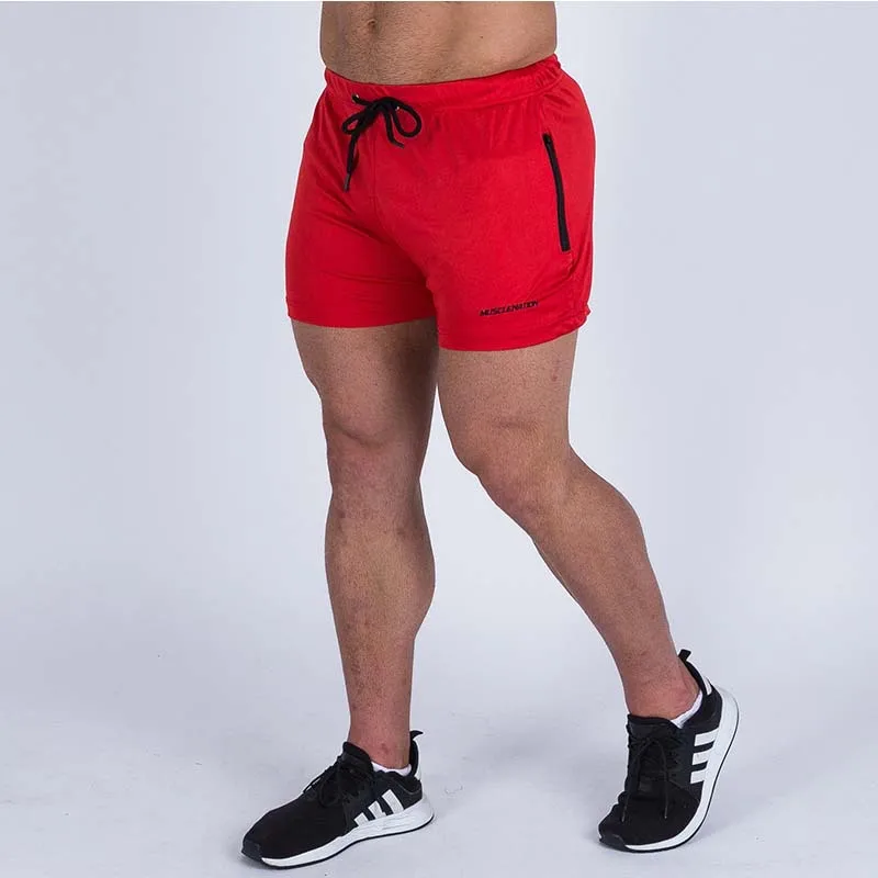 Mens Breathable Shorts Fitness Bodybuilding Fashion Casual Gyms male Joggers Workout Brand Beach Slim short Pants Size M-XXXL