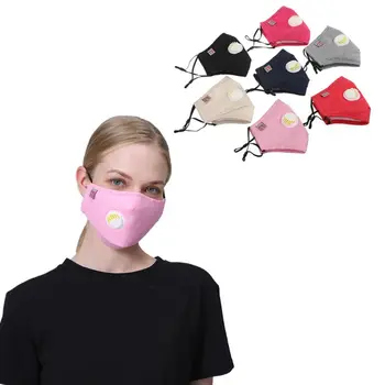 

Unisex Reusable Valves Mouth Mask Anti Dust PM2.5 Replaceable Filter Pad Washable Outdoor Mouth-Muffle Respirator Outdoor
