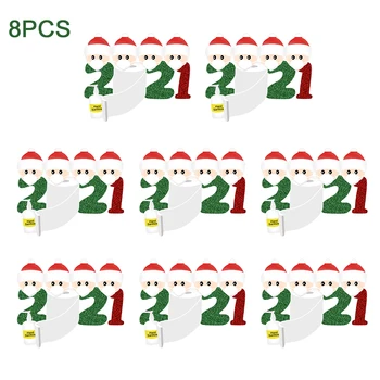 

8pcs Office DIY PVC Waterproof Festive Window Clings Christmas Decorations Santa Pattern Party Removable Reusable Home
