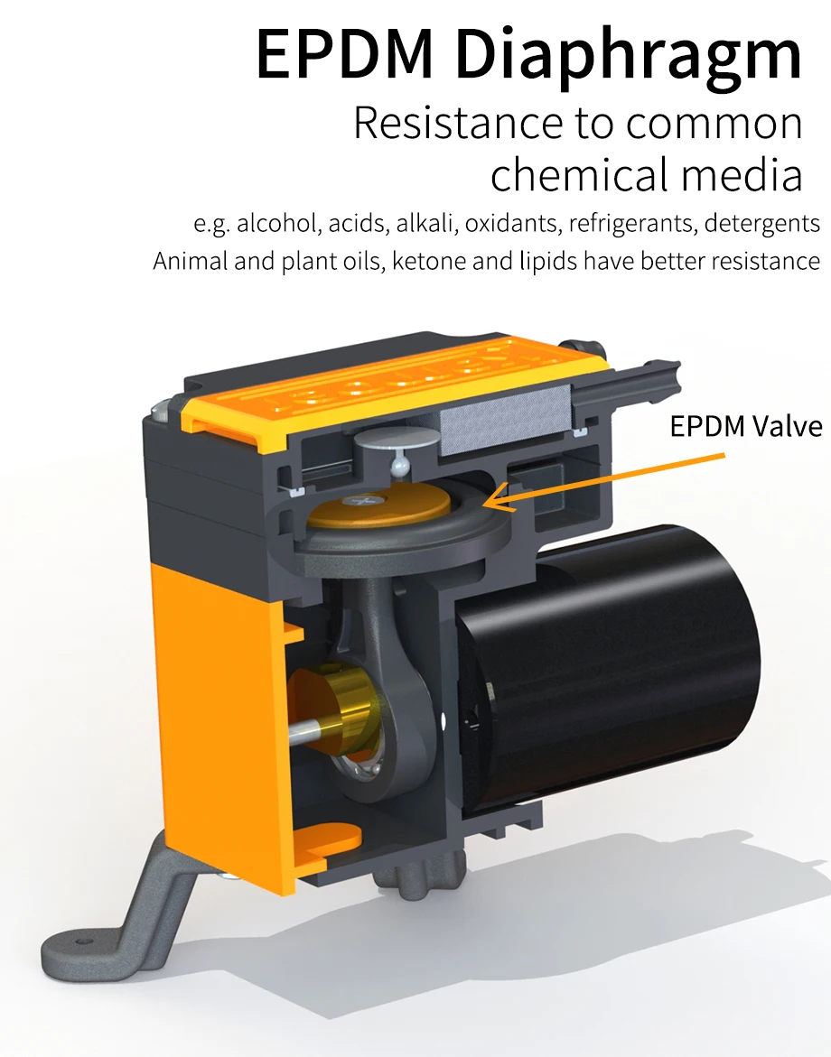 bomba de diafragma miniatura de kamoer com alta pressão bomba de ar bldc motor longa vida sucção de pressão negativa