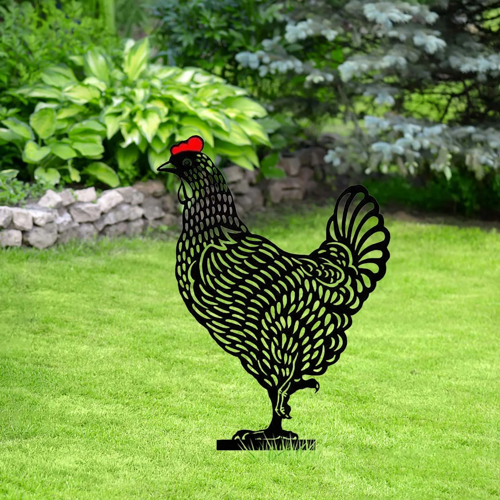 Amazon.com: 5 Pack Chicken Garden Decorative Statues，Chicken Yard Art, Outdoor  Garden Decor Black Rooster Silhouette Stake for Yards, Ideal Yard, Garden, Lawn  Decor, Animal Outdoor Decorations : Patio, Lawn & Garden