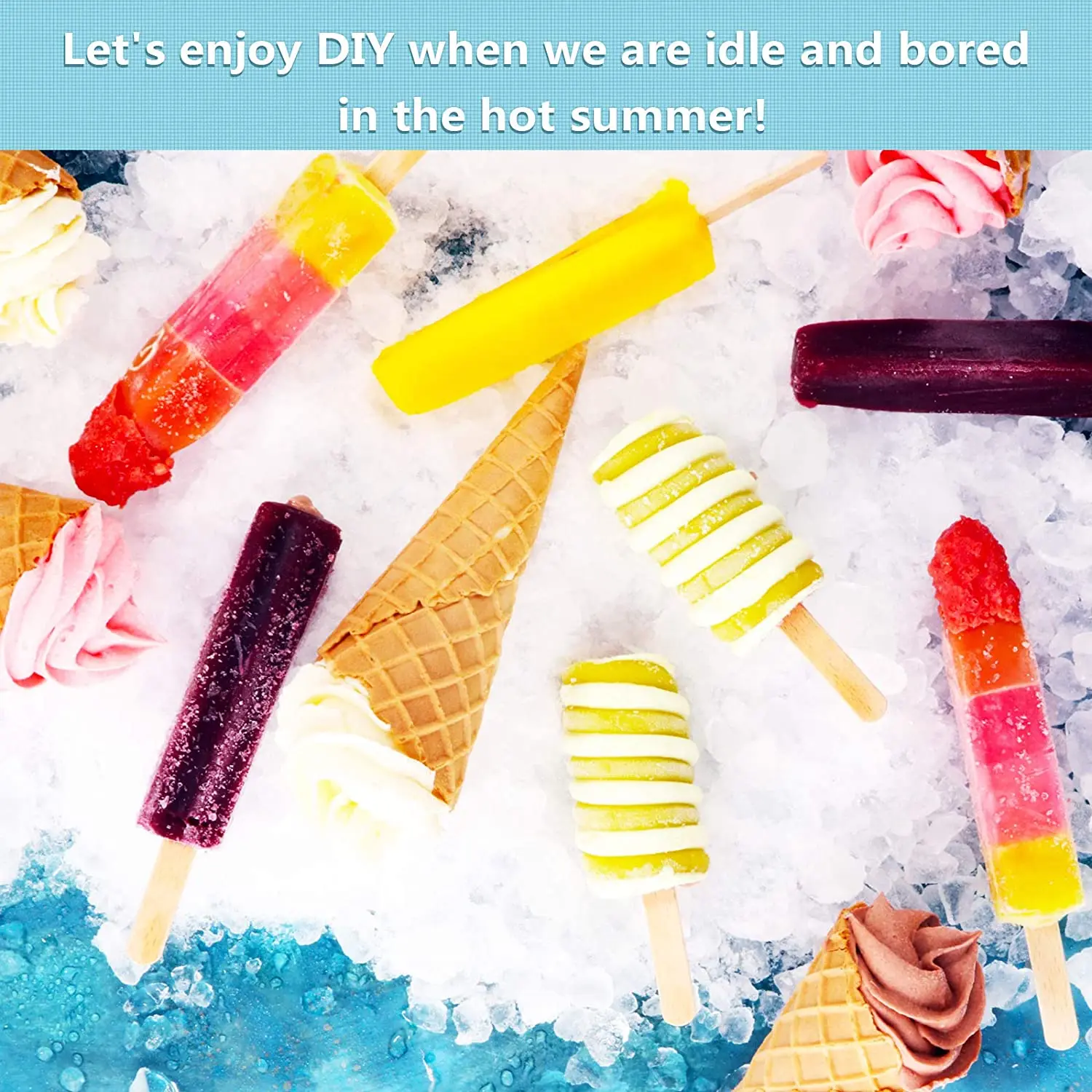 Popsicle Sticks and Pop Bags Set 300 Pcs