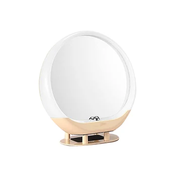 

Audio Table Lamp FM Radio Wireless Makeup Mirror Speaker Home Wall Mount Cosmetic Tool With Microphone LED Light (Yellow)