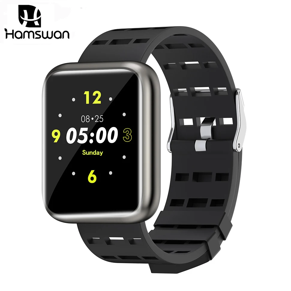 

Hamswan AX03 Smart Watch Full-touch Screen Heart Rate Blood Pressure Monitor Waterproof Multi-Sport Modes Men Women SmartWatch