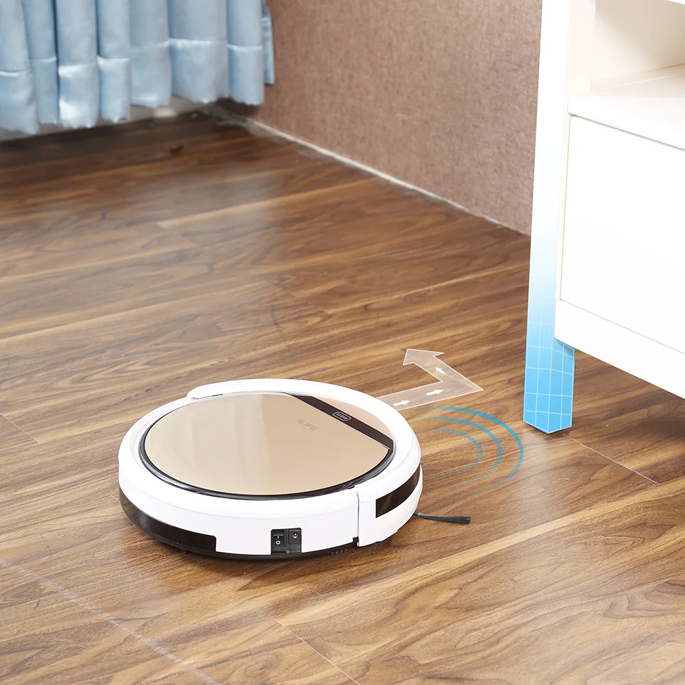 ILIFE V5sPro Robot Vacuum Cleaner vacuum Wet Mopping Pet hair and Hard Floor automatic Powerful Suction Ultra Thin disinfection