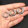 6pcs/lot Thick 3.0mm 4.0mm 5.0mm Stainless Steel Circle Hoop Earrings For Women Girls Gold Silver Color Round Geometry Earrings 2
