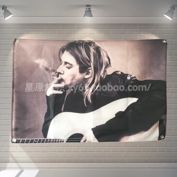 

"Rock" 56X36 inches large banner retro rock band logo poster cloth painting Bar Cafes hostel home decor