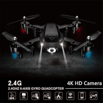 

GPS 2.4G 4CH WIFI FPV Dron 4K HD Dual Camera Wide Angle Foldable RC Quadcopter Altitude Hold Selfie Drone with Camera