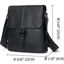Brand Business Casual Men's First Layer Leather One-Shoulder Messenger Bag Retro Flip Genuine Leather Men's Bag