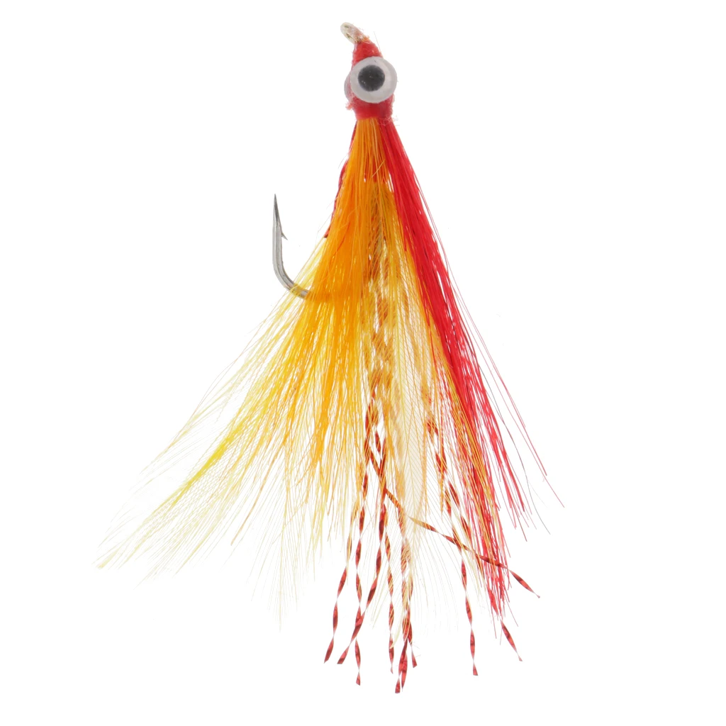 Clouser Minnow Flies Fly Fishing- Bead Eyes Floating Flies Insects Lure Baits Saltwater and Freshwater