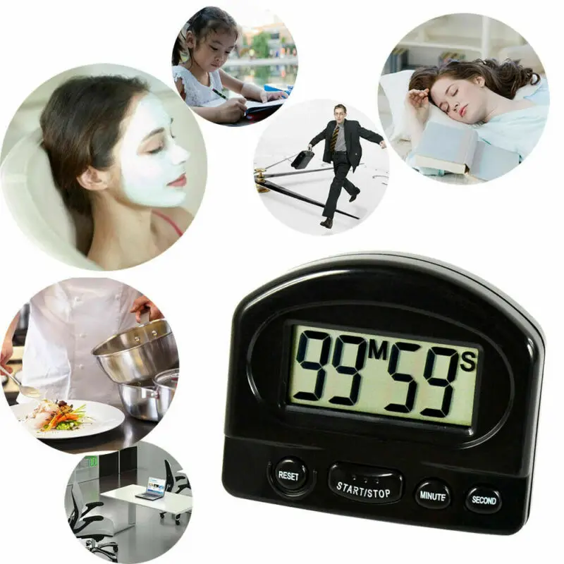 

New Magnetic LCD Digital Kitchen Countdown Timer Alarm with Stand Kitchen Practical Cooking Timer Electronic Alarm Clock