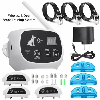 

Wireless Electric Dog Pet Fence Shock Collar System Waterproof Transmitter Pet Fence Collar