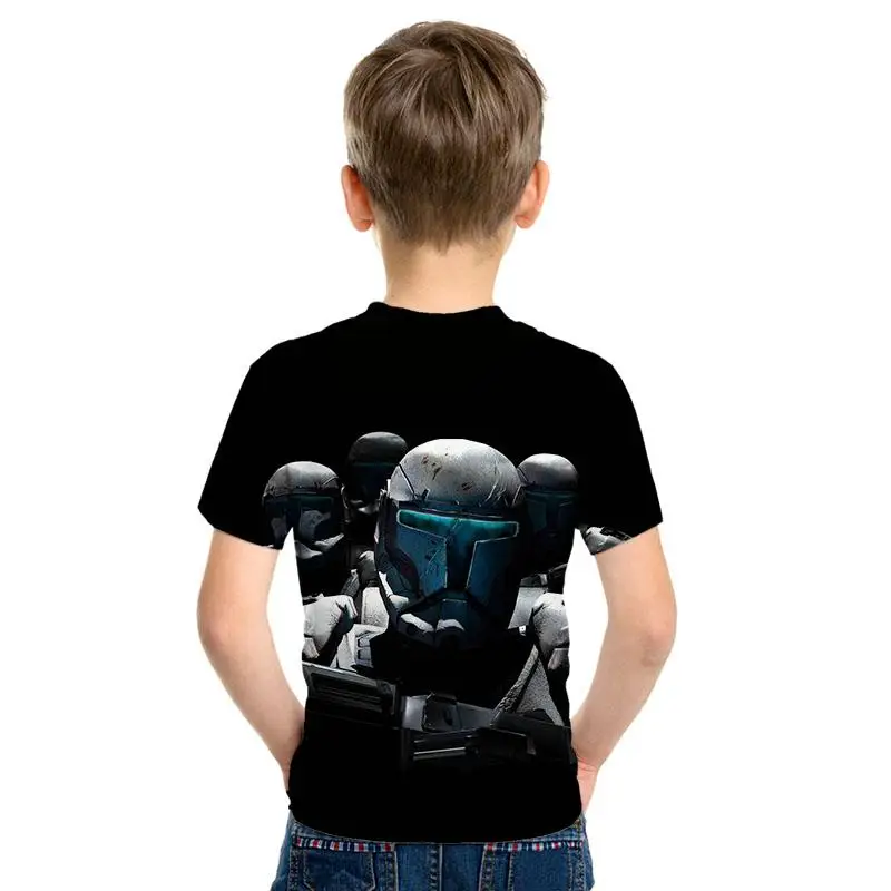 Звездные войны 3D imprimir bien de los hombres/las nias Топы Camiseta de manga corta Caballero Jedi imprimir nios camiseta de moda