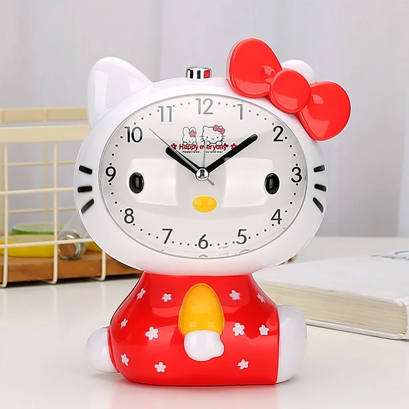 Hello kitty говорящий будильник KT Cat милый полный корпус форма будильник