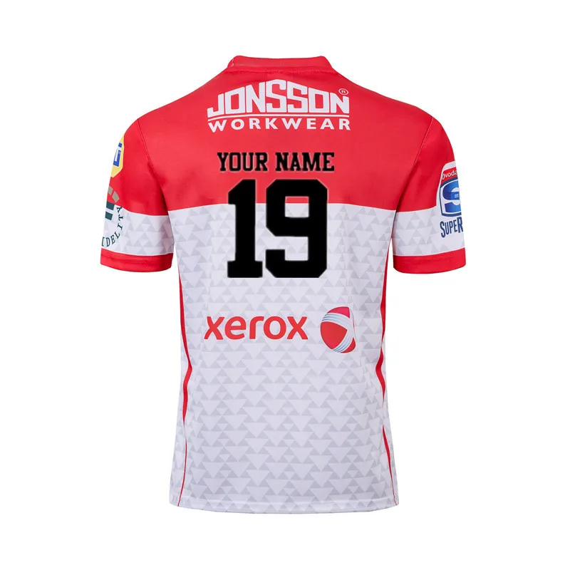 Lions SUPER RUGBY HOME JERSEY Размер: S-3XL принт на заказ номер имя качество идеальное - Цвет: Print name number