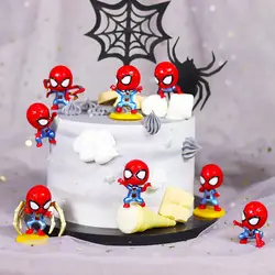 8 шт. Супергероя человека-паука вечерние поставки декорирование тортов капкейк для ношения с обувью, душа ребенка мальчик на торт на день