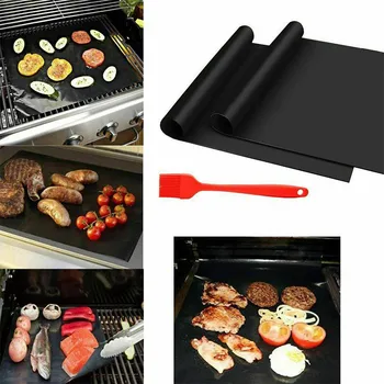 

3Pcs Grill Mat Non Stick BBQ Grill Liners Oven Grill Foil Barbecue pad Reusable Mat kitchen Tools 44X33CM BBQ Accessories