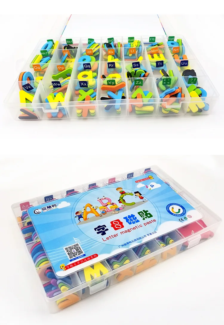Letras de Espuma Conjunto com Placa Ortografia e Aprendizagem Brinquedo para Crianças Ímã para Crianças Pces Magnética Alfabetos Educativos Abc 208 - 104 4 alfabetos educativos conjunto com placa ímã para