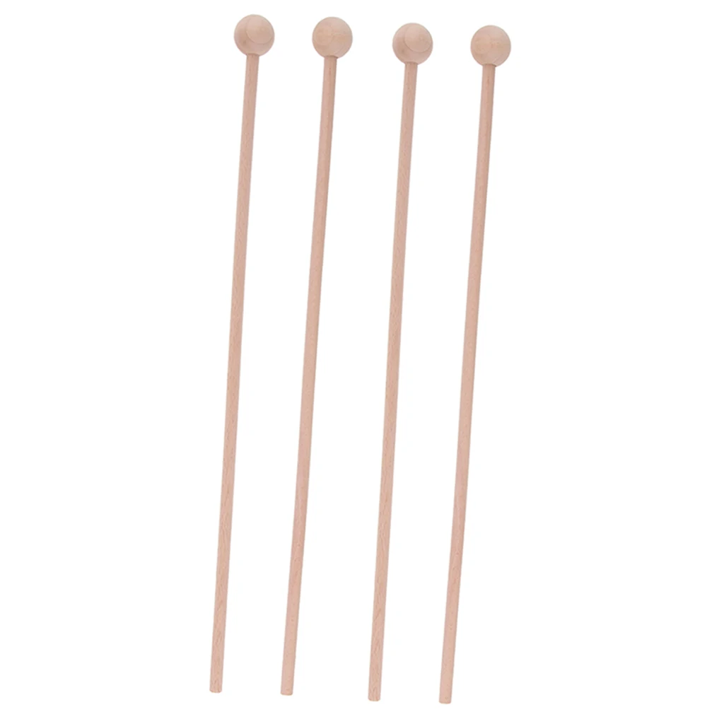 2 Pair Wooden Tongue Drum Stick Mallets Percussion Instrument Accessory 42cm