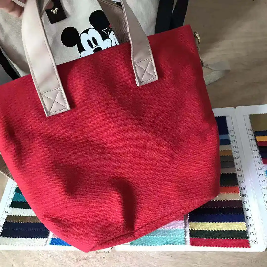 Дисней Микки Маус леди холст сумка на плечо мультфильм Мода Сумочка Минни Женская сумочка-мессенджер для шопинга