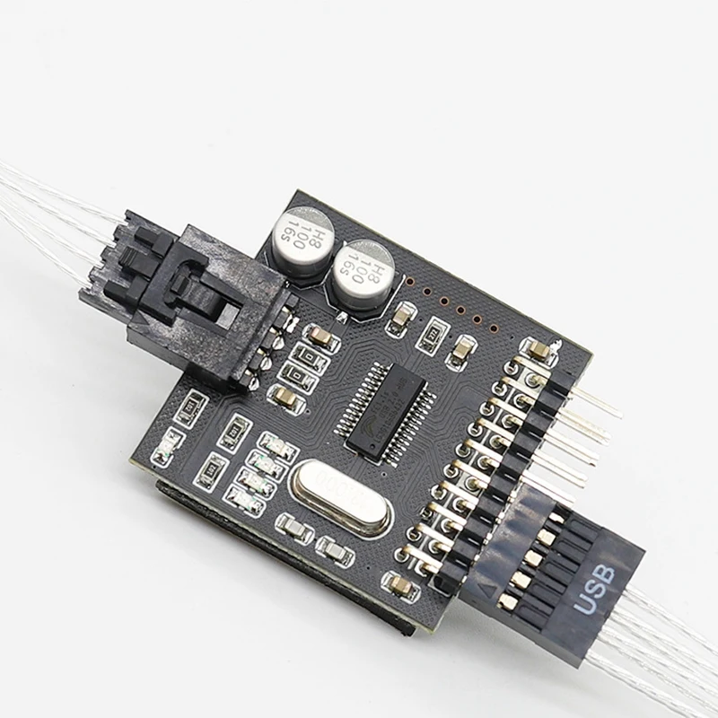 Материнская плата USB 2 0 9Pin интерфейс разветвитель папа от 1 до 4 Женский