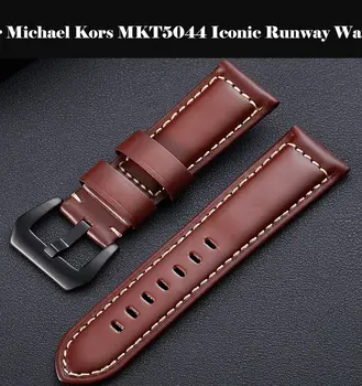 

Genuine Leather Watch Band Strap watch Band 18mm 20m 24mm leather 22mm band For Michael Kors MKT5044 Iconic Runway Watch
