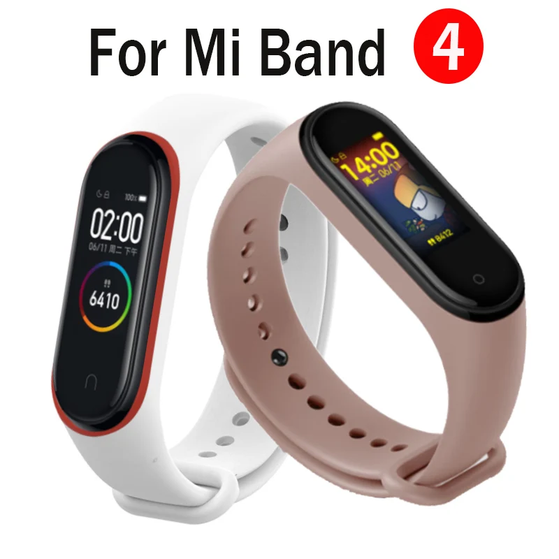 Цветной ремешок для Mi Band 4 сменный Силиконовый браслет с NFC Xiaomi 4|Смарт-аксессуары|