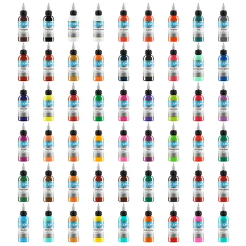 

Tattoo suppliesTattoo Ink 54 Colors 1 oz 30ml/Bottle inks Pigment Kit for 3D makeup beauty skin body art Permanent makeup ink
