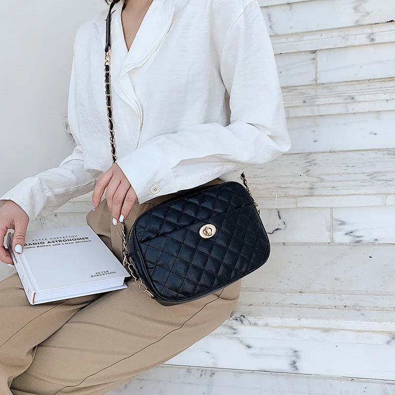 

Chain bag female 2019 new wild Korean version of the tide single shoulder Messenger bag simple mini square bag girl small bag