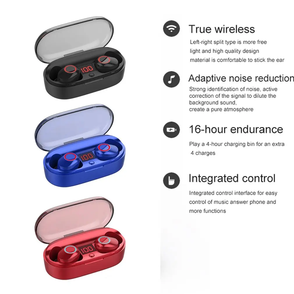 J29Tws In-Ear Wireless Headset 5.0 Stereo With Charging Box Headphones Business Call Sports Running Headphones
