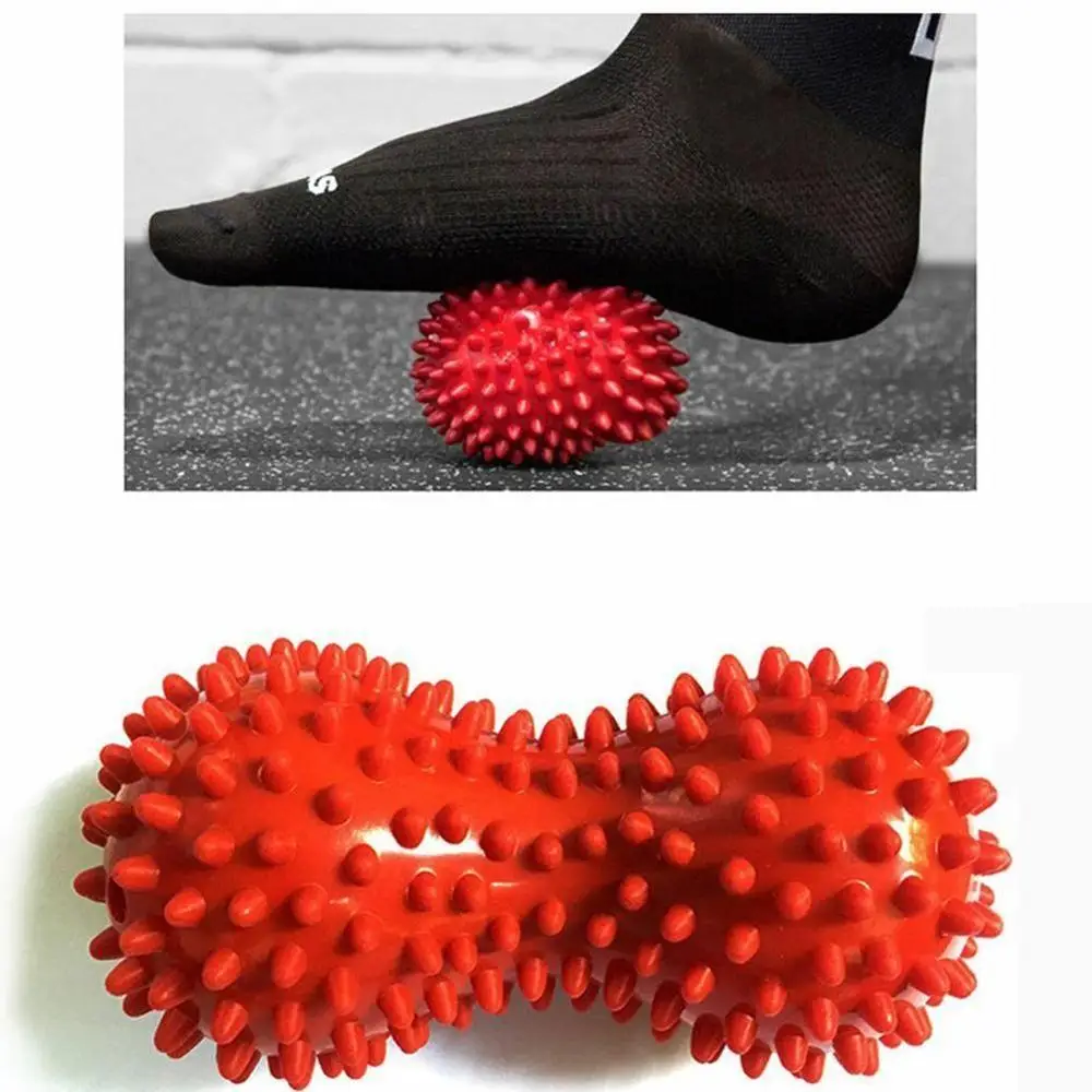 1pcs Peanut Massage Ball Spiky Relief Muscle Aches Stress Peanut Ball Therapy Healthcare Gym Muscle Relex Device Soft fitness