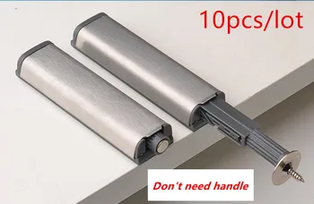 

10pcs/lot Door Stopper Cabinet Catches Stainless Steel Push to Open Touch Damper Buffers Soft Quiet Closer Furniture Hardware