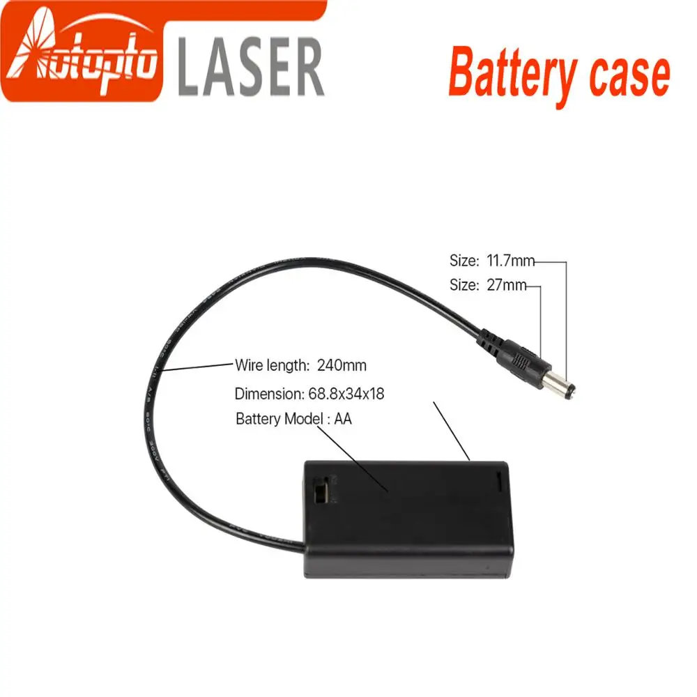 Red Laser Locator Red Dot Beam Marking Positioning Red Focusable Laser Diode Module +Battery Case+mount For marking machine