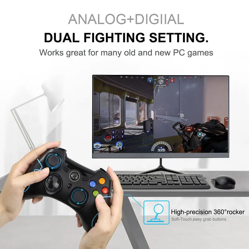 Джойстик беспроводной 2 4G для ПК Windows PS3 ТВ приставки смартфонов на Android|Геймпады| |