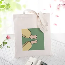 Зеленая серия холщовая вместительная сумка для покупок сумка на заказ Печать текстовый логотип DIY ежедневное использование экологическая многоразовая утилизация