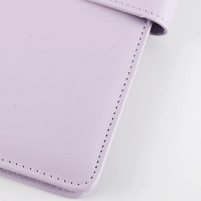 A5 Pu Leather 6 Ring Binder Notebooks Planner Covers Pink Cute Macaron Journal Note Agenda Diary Book Office and School Supplies