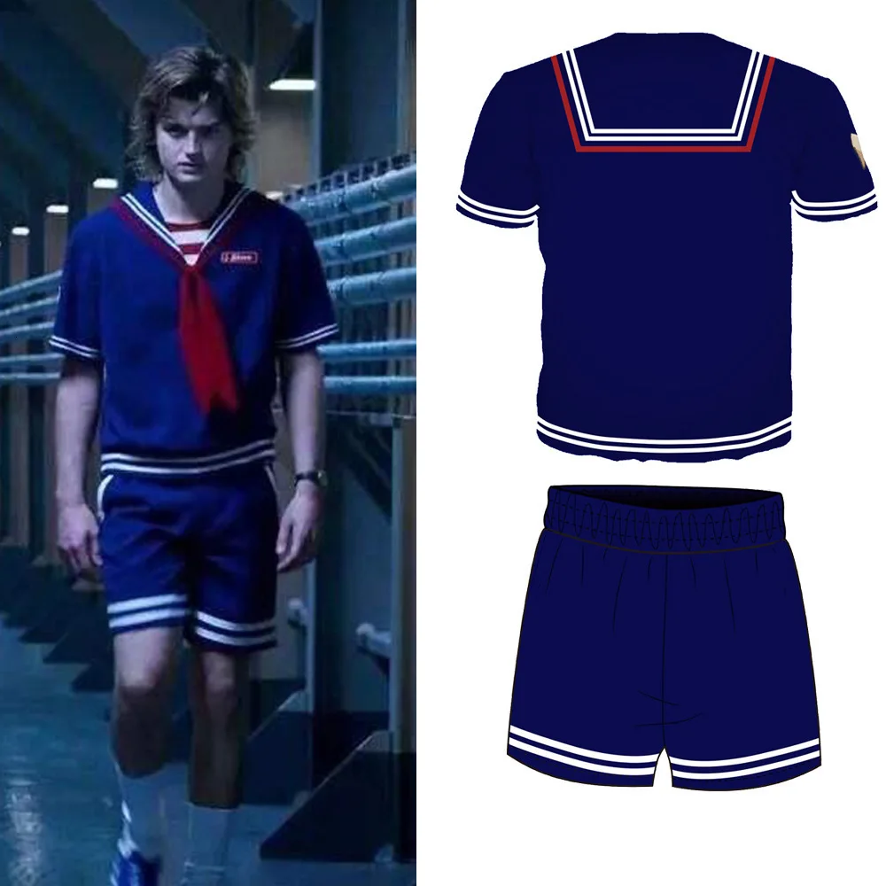 

Stranger Things Suit two piece set women New Pattern High-end Suit-dress High Waist 2019 Summer Self-cultivation Short cosplay