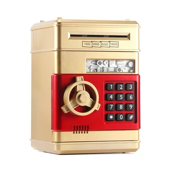 

Electronic Piggy Bank ATM Machine Password Money Box Cash Coin Savings Automatic Teller Machine Safe Automatic Scrolling Banknot