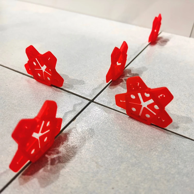 50pcs Tile Leveling System Five Size in One Removable Wall Tiles Gap Locator Can Reuse Cross Floor Construction Tools 1mm-3mm tile spacers tile leveling clips tile leveling tools