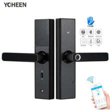 YOHEEN TTlock APP Bluetooth WIFI Türschloss Biometrische Fingerprint Smart Lock, Elektronische Tastatur Code Keyless Digitale Türschloss