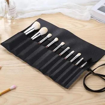 

10 Hole Makeup Brushes Bag Cosmetics Case Travel Leather Rolling Organizer Pouch Cosmetic Bag Make Up Brushes Kits
